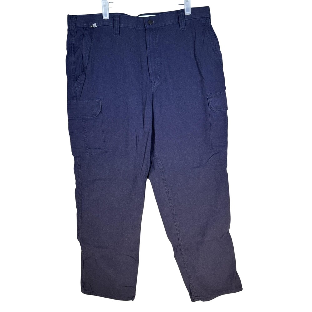Carhartt FR Cargo Pants Mens 38x30 Blue Westex DH CAT2 Arc Flash Workwear